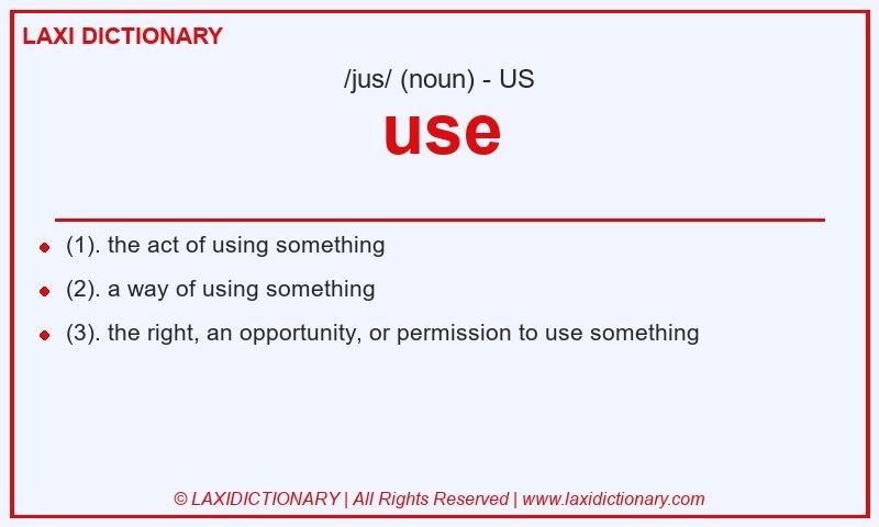 Definition use in American English