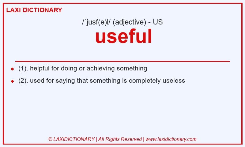 Definition useful in American English