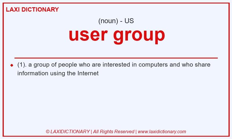 Definition user group in American English