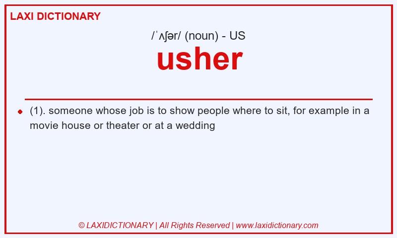 Definition usher in American English