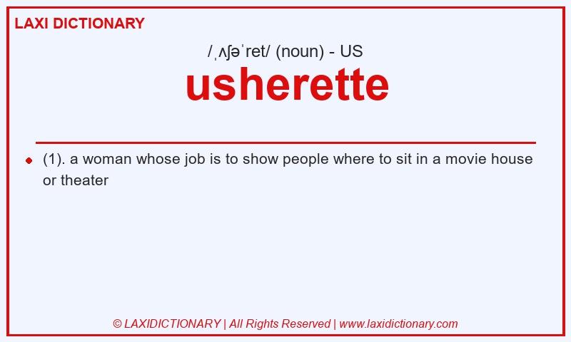 Definition usherette in American English