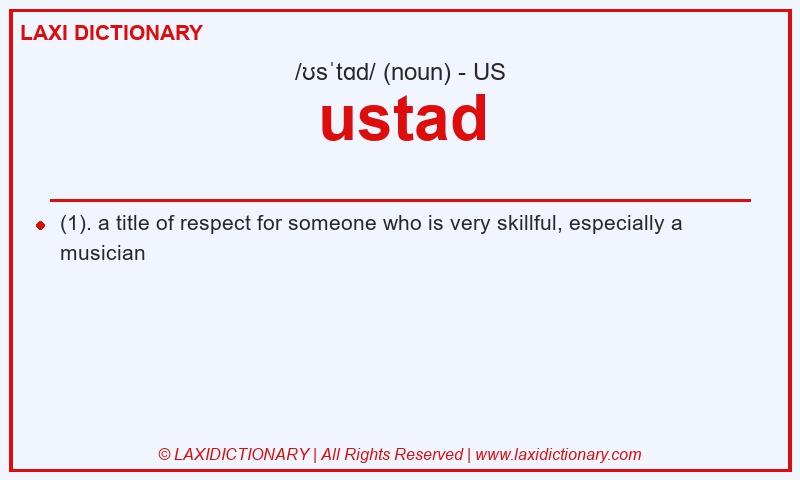 Definition ustad in American English