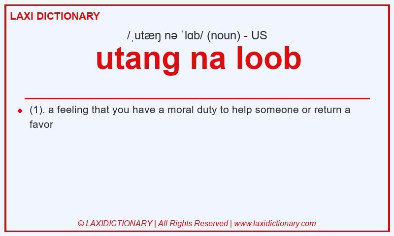 Definition utang na loob in American English
