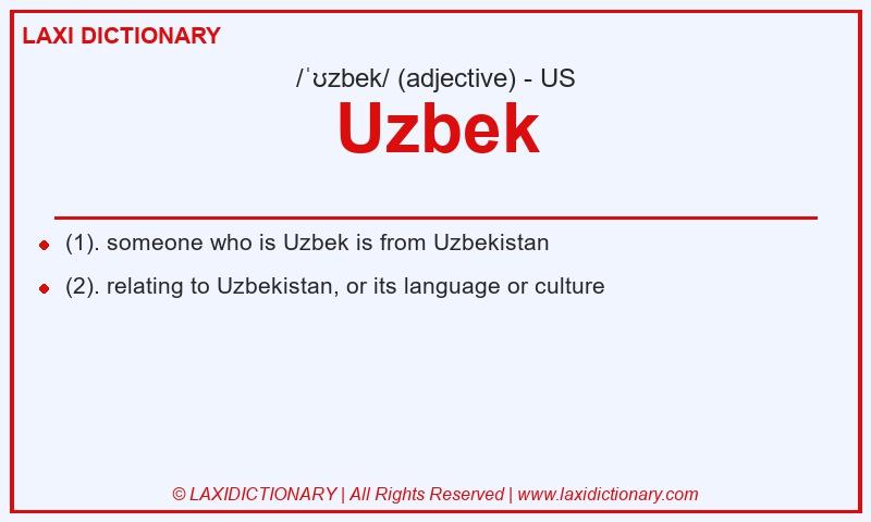 Definition Uzbek in American English