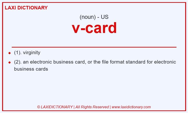 Definition v-card in American English