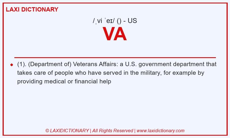 Definition VA in American English