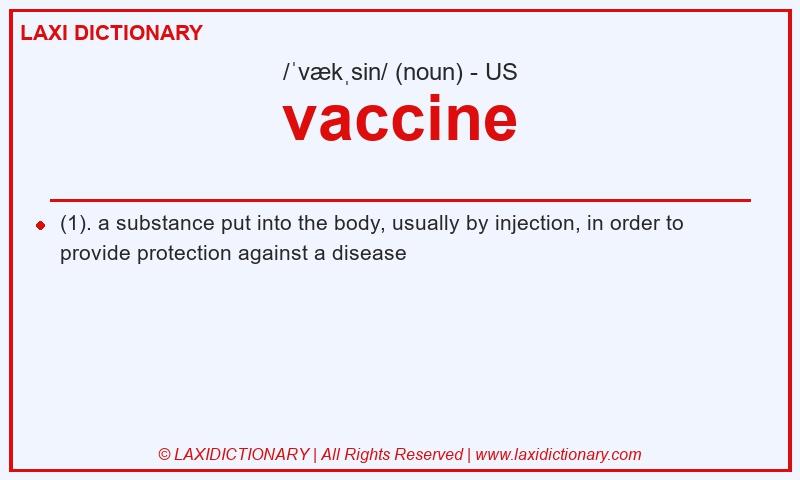 Definition vaccine in American English