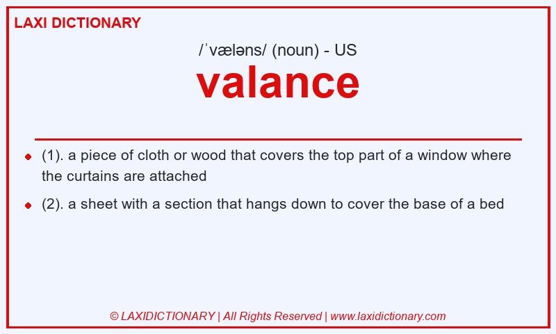 Definition valance in American English