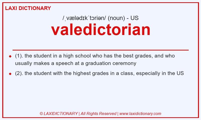 Definition valedictorian in American English