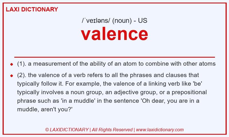 Definition valence in American English