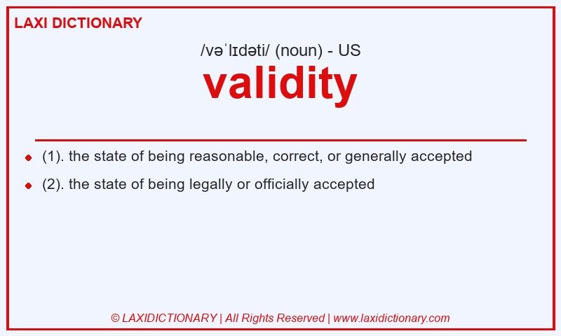 Definition validity in American English