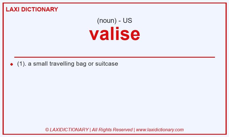 Definition valise in American English