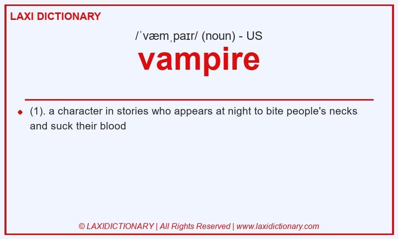 Definition vampire in American English