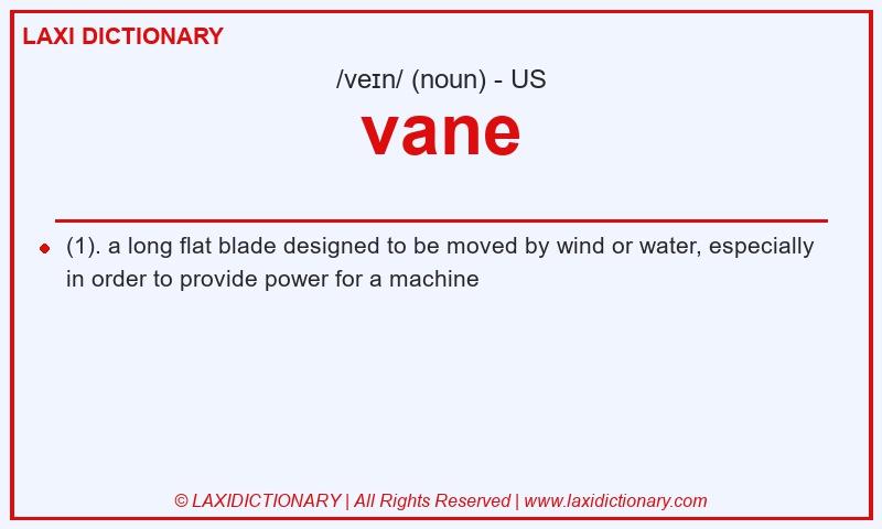 Definition vane in American English