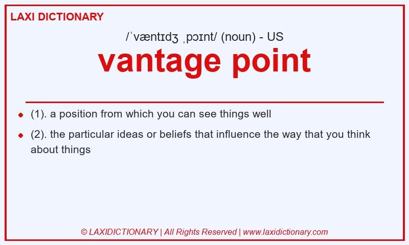 Definition vantage point in American English