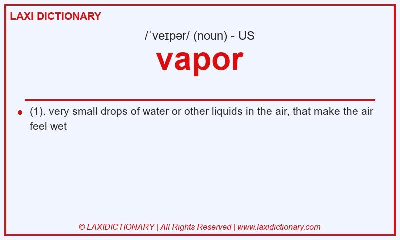 Definition vapor in American English