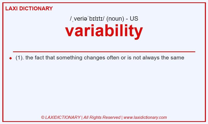 Definition variability in American English