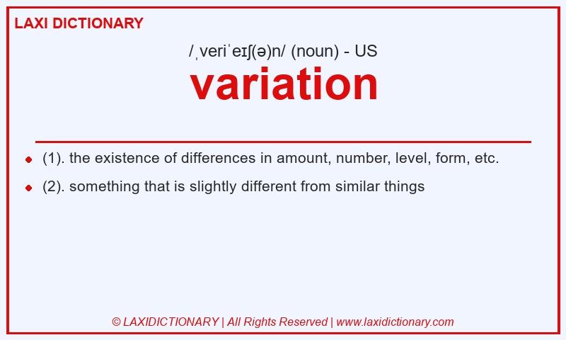 Definition variation in American English