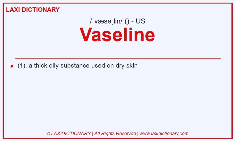 Definition Vaseline in American English