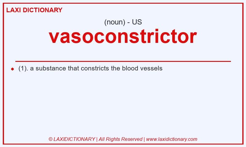 Definition vasoconstrictor in American English