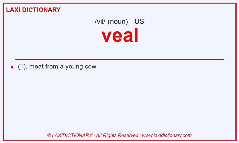 Definition veal in American English