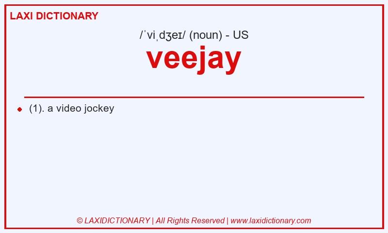 Definition veejay in American English