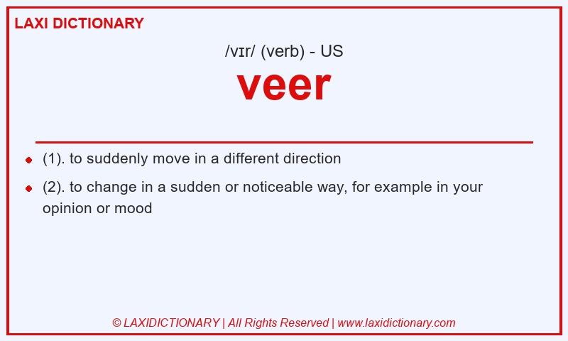 Definition veer in American English