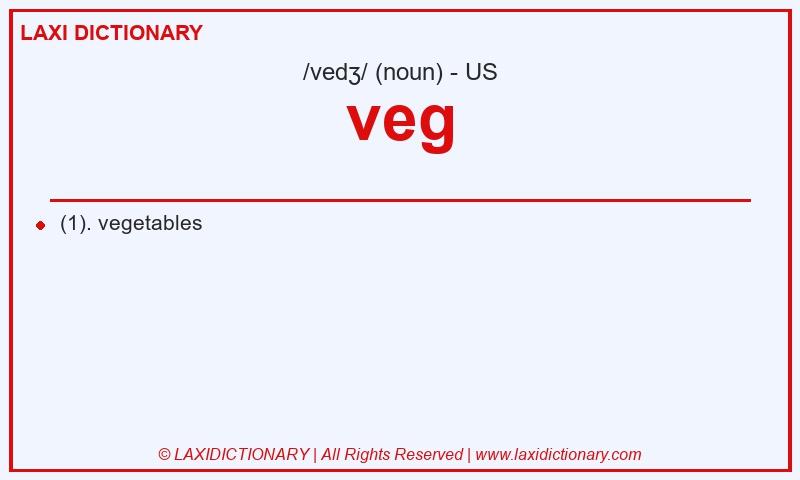 Definition veg in American English