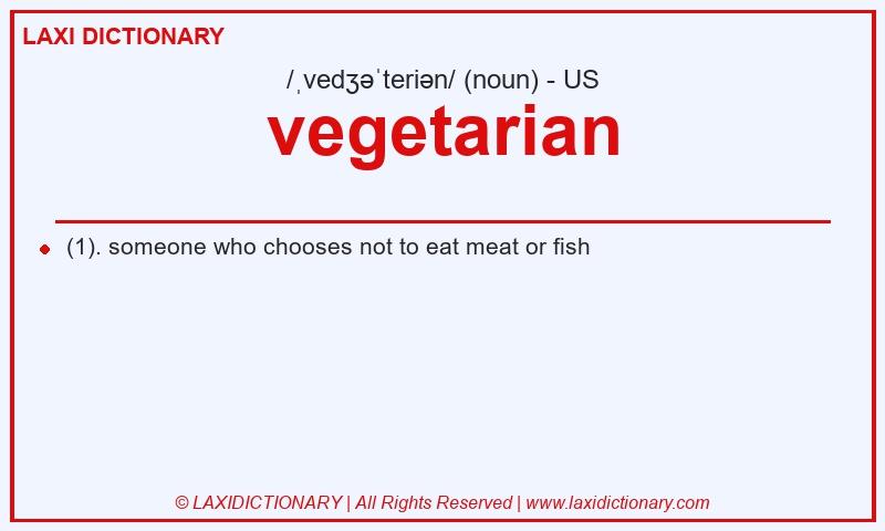 Definition vegetarian in American English