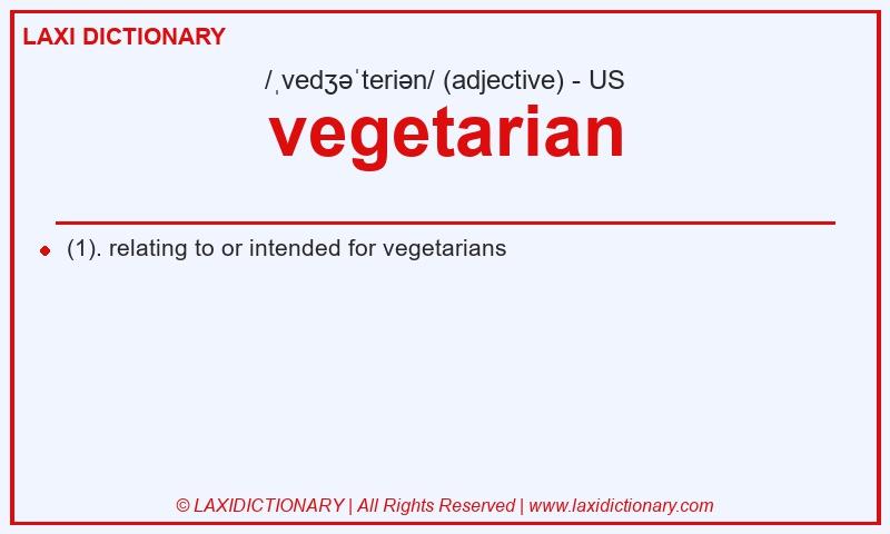 Definition vegetarian in American English