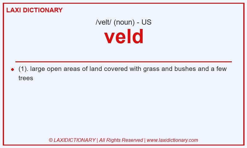 Definition veld in American English