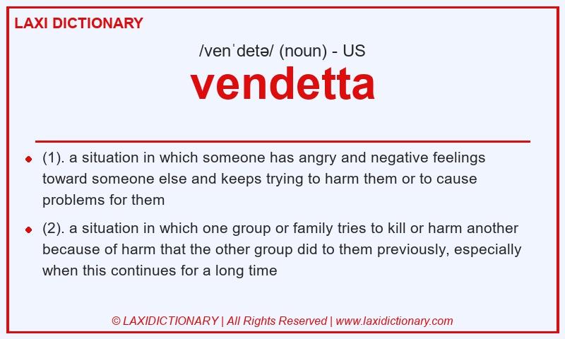 Definition vendetta in American English