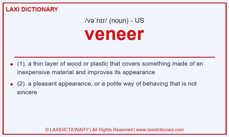 Definition veneer in American English