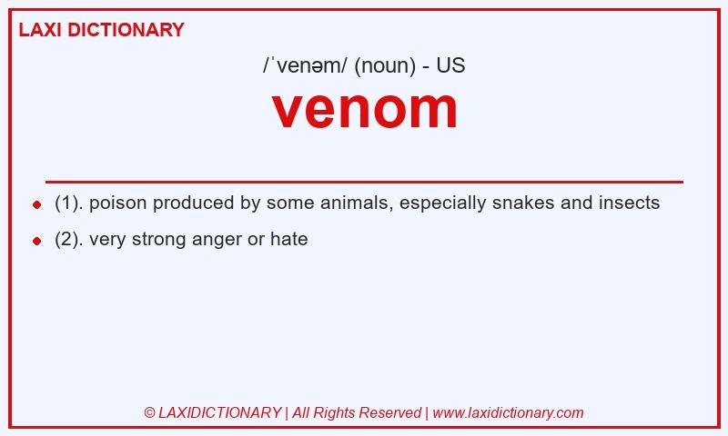 Definition venom in American English
