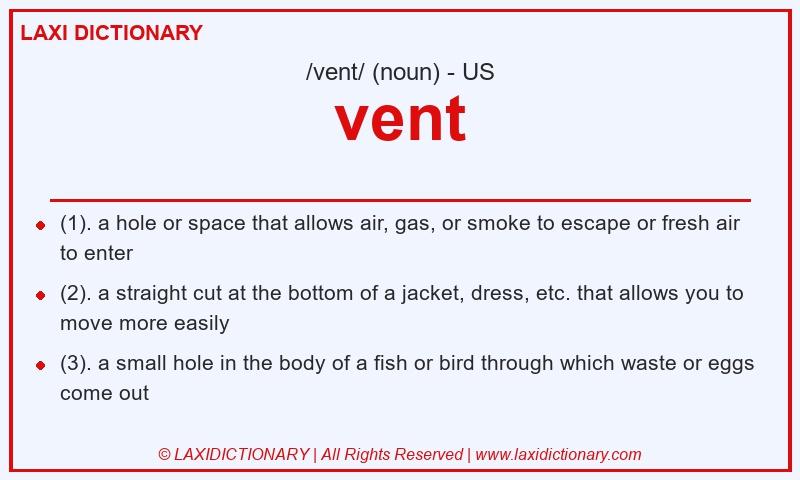 Definition vent in American English