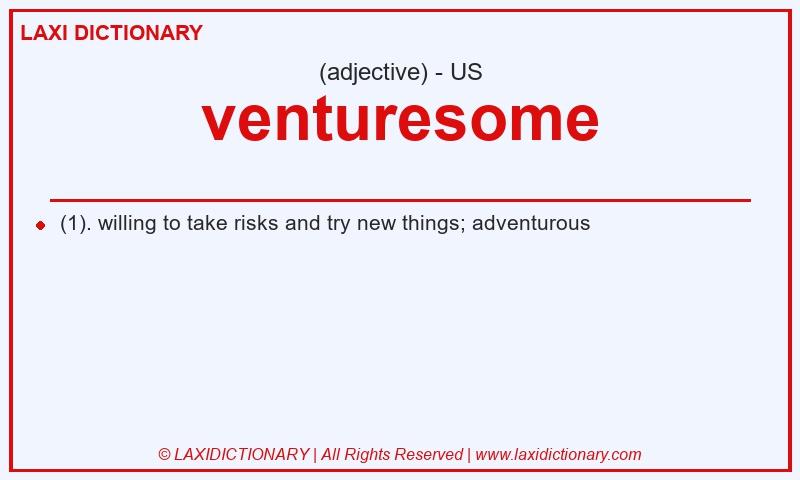 Definition venturesome in American English