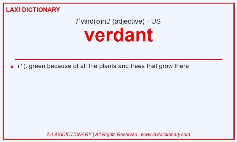 Definition verdant in American English