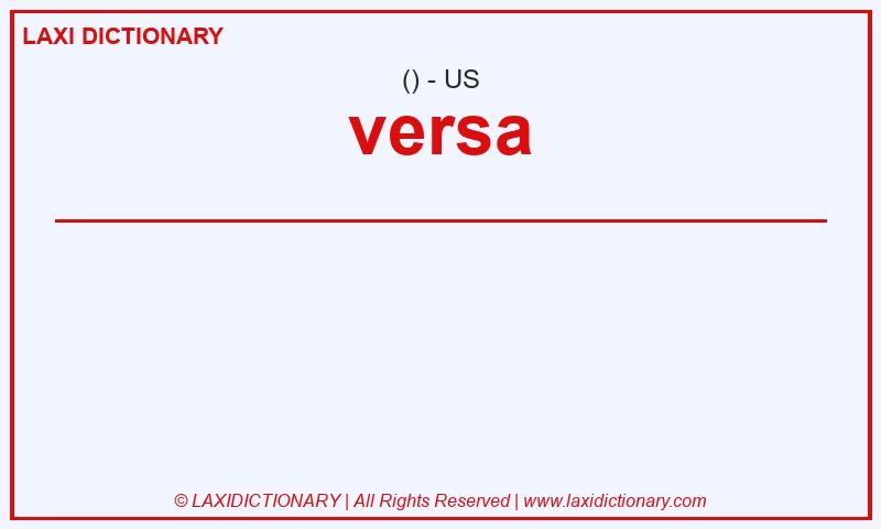 Definition versa in American English
