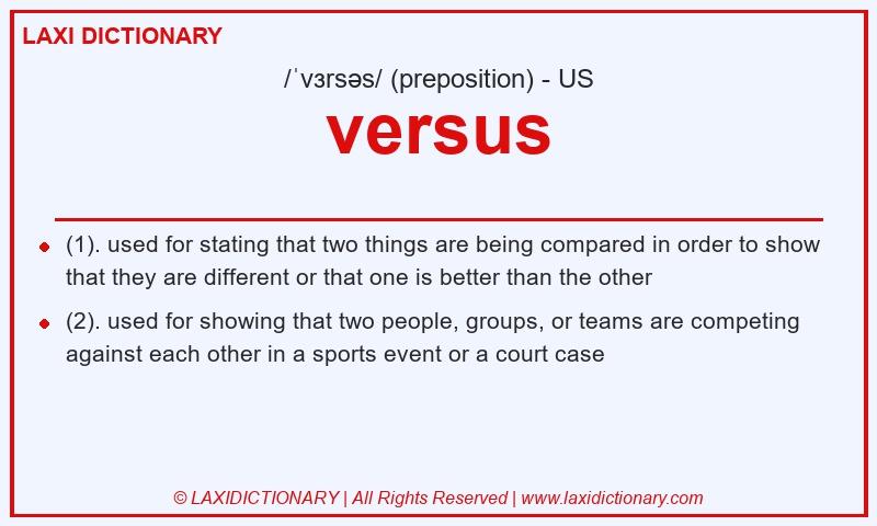 Definition versus in American English