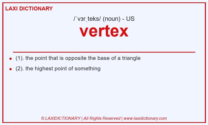 Definition vertex in American English