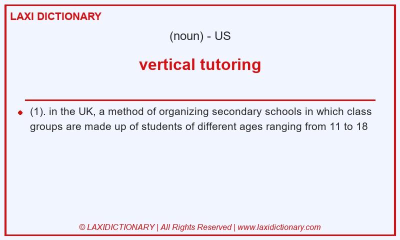 Definition vertical tutoring in American English