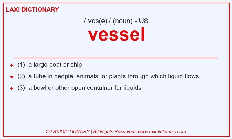 Definition vessel in American English