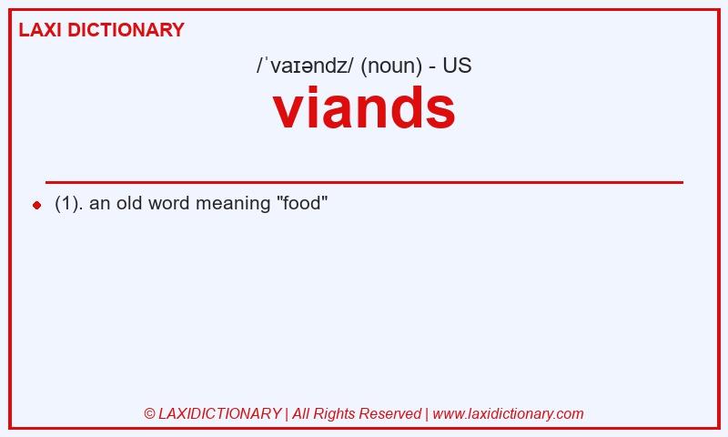 Definition viands in American English