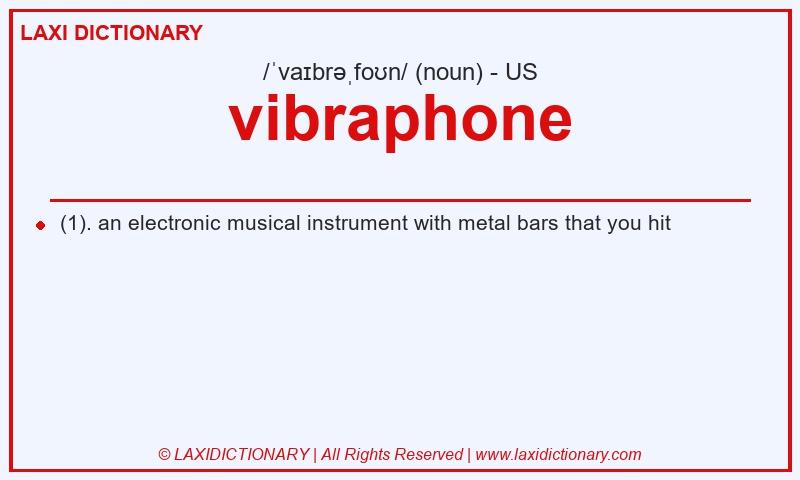 Definition vibraphone in American English