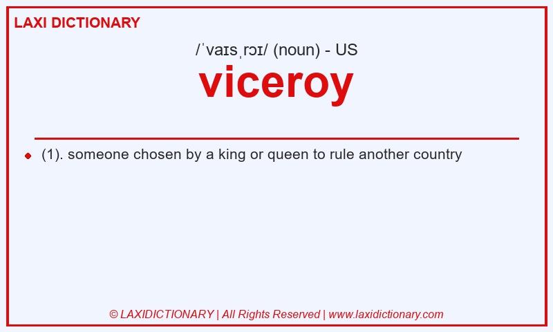 Definition viceroy in American English