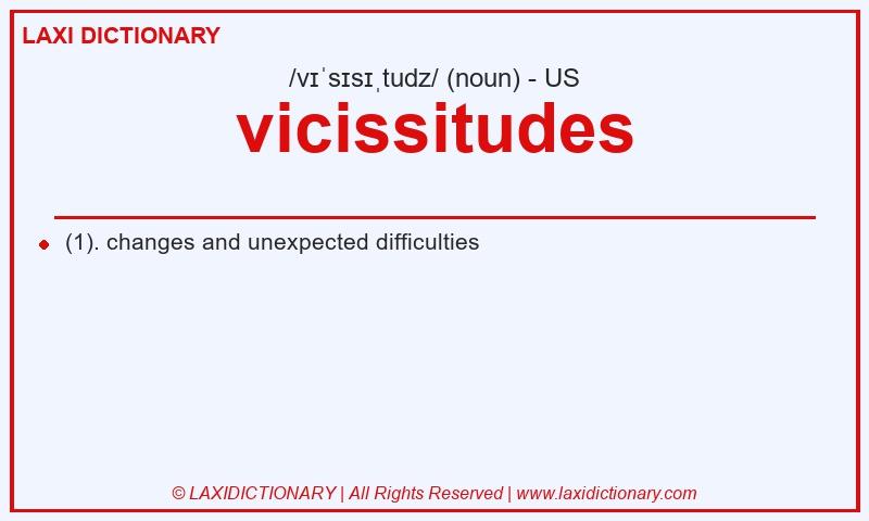 Definition vicissitudes in American English