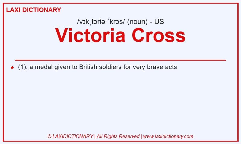 Definition Victoria Cross in American English