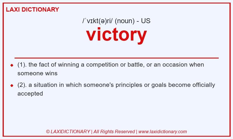 Definition victory in American English