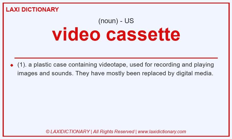 Definition video cassette in American English