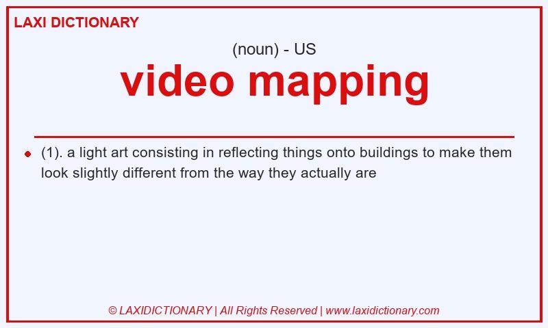 Definition video mapping in American English